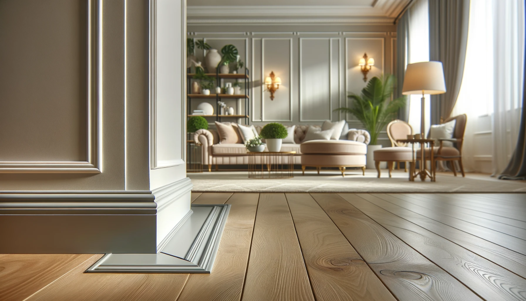 DALL·E 2023-11-28 19.28.35 - An elegant living room showcasing the importance of details in interior design. The focus is on freshly painted floor skirting boards, illustrating th.png