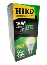 Лампа светодиодная HIKO G65 15W 3000K E27 QH11 груша