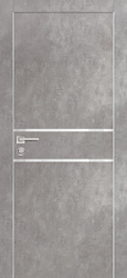 Дв.пол. PX-18 PP серый бетон ДП70 ст.серый лакобель врезка под фурнитуруAGB +Комплект фурн №21