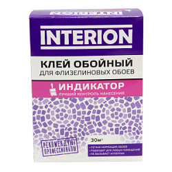 Клей обойный INTERION флизелин + индикатор 210г