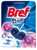 Блок подвесной д/унитаза Шарики BREF Блю Актив Цветочная свежесть 50г