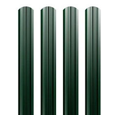 Штакетник М-образный А фигурный 0,4 PE-Double RAL 6005 зеленый мох 1,8м