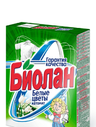 Порошок стиральный БИОЛАН Белые цветы /Автомат 350г