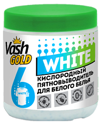 Пятновыводитель Vash Gold Кислородный д/белого белья WHITE 500 гр 